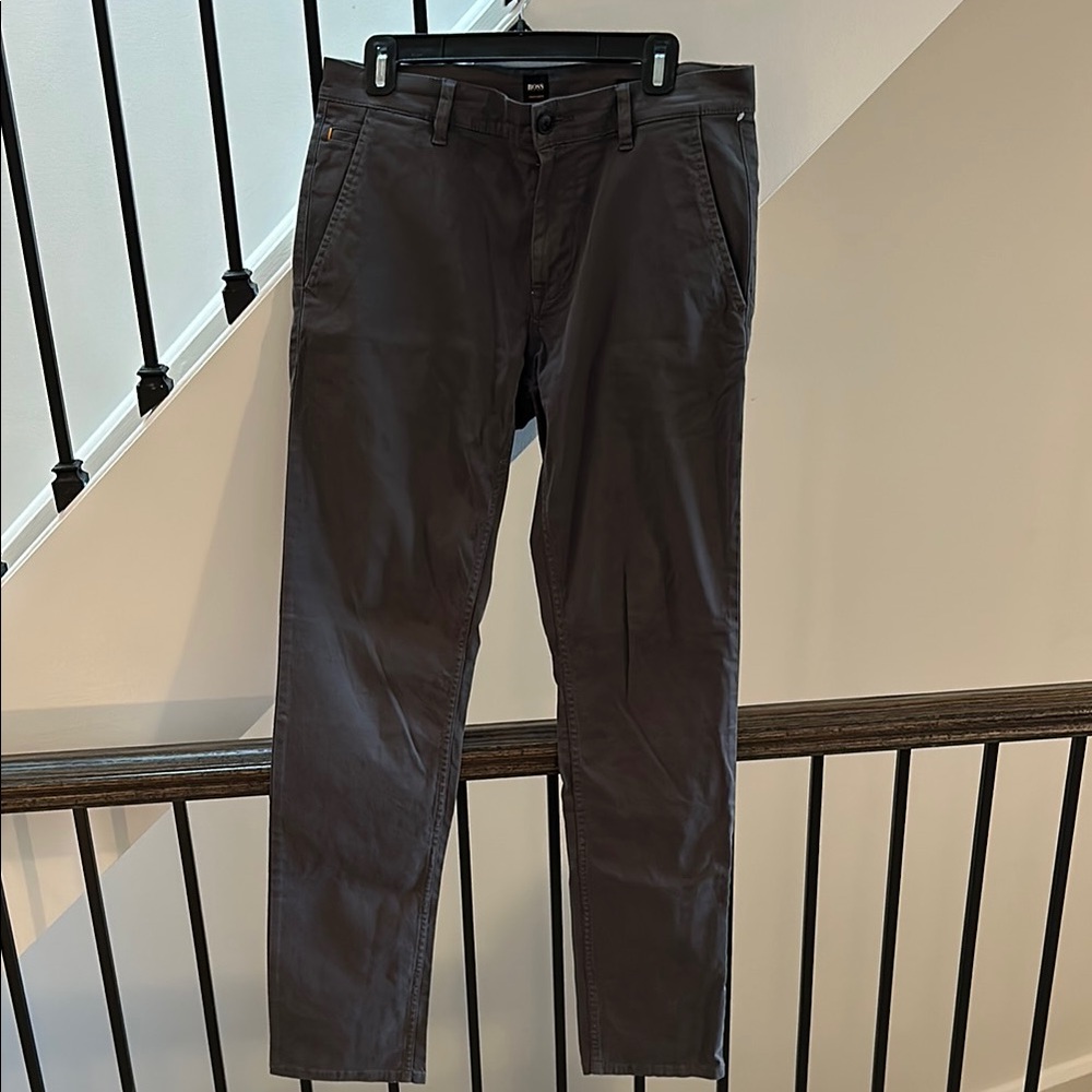 Boss Men's Dark Grey Pants